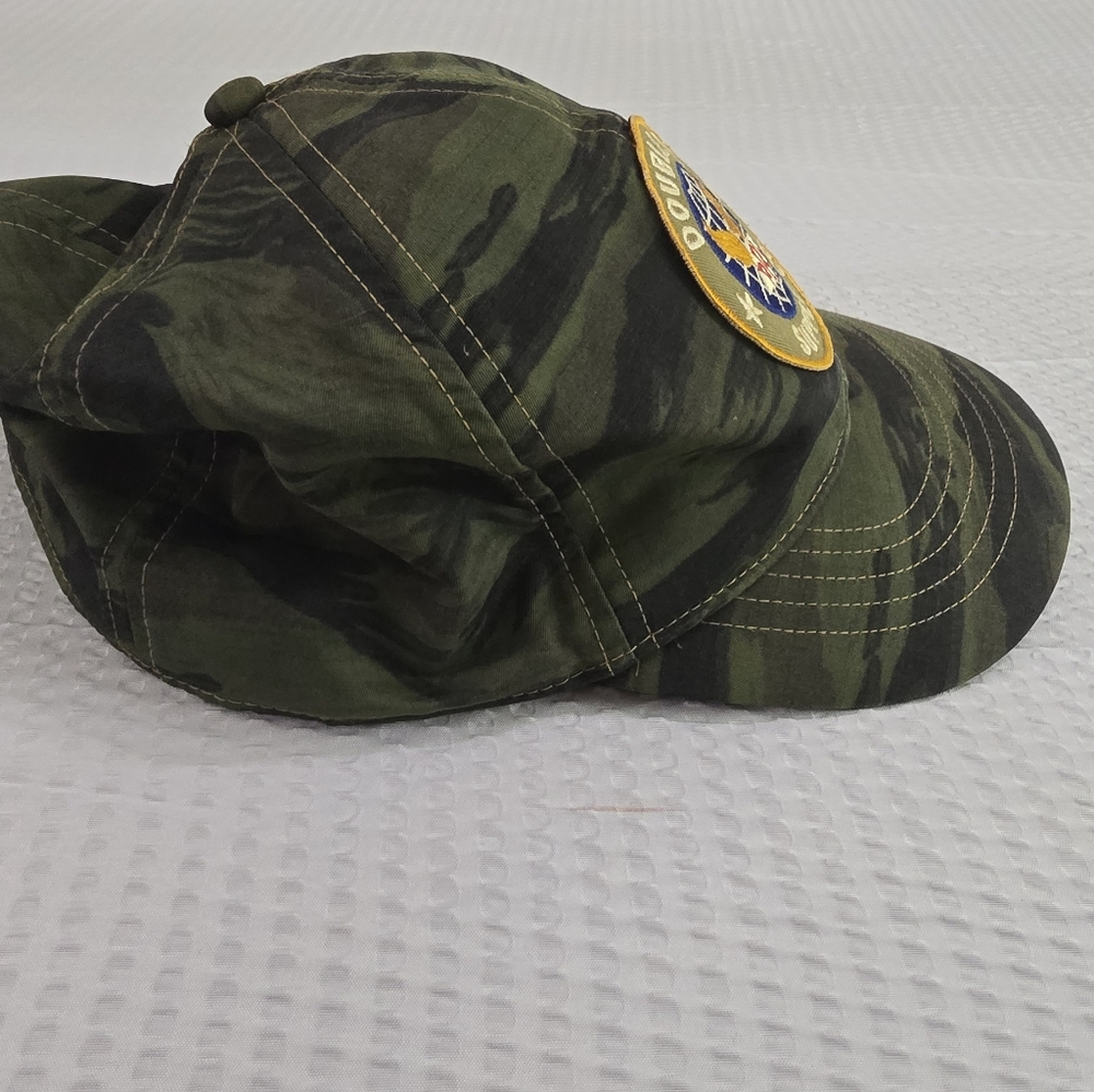 RRL Ralph Lauren Camo Hat fitted Leather Band  Size Lg 62cm Never Worn - Picture 2 of 6